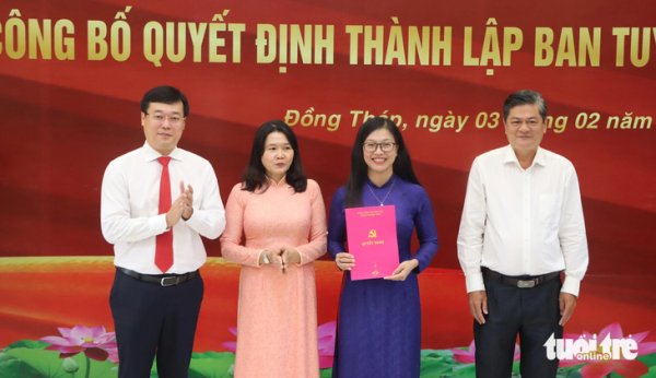 Đồng Tháp công bố lập Ban Tuyên giáo và Dân vận Tỉnh ủy